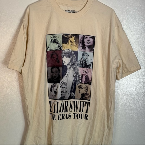 Taylor Swift Official Eras Tour 2023 Concert Tee Cream Size XXL - Picture 1 of 5